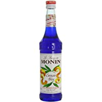 Los mejores  - Monin Curacao Bleu (sin alcohol) - 3 botellas x 700 ml - Total: 2100 ml